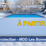 Couverture à barres de la gamme protectbar est un équipement de sécurité pour piscines privées conforme à la norme